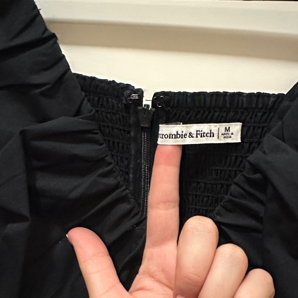 Abercrombie & Fitch Black Midi Dress - Picture 2 of 4